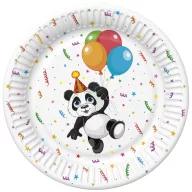 Tiere Funny Panda Papierteller, 8 Stück, 22,7 cm