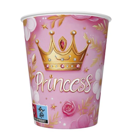 Prinzessin Crown Prinzessin Pappbecher 8 Stk 250 ml