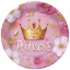 Prinzessin Crown Prinzessin Pappteller 8er-Set, 18 cm
