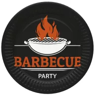BBQ Party Barbecue Pappteller 8er Set 18 cm