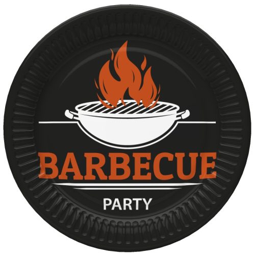 BBQ Party Barbecue Pappteller 8er Set 18 cm