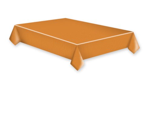 Farbe White Dots Orange Papiertischdecke 120x180 cm
