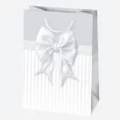 Farbe Bow Weiße Papier Geschenktasche 23x32x11 cm