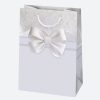 Farbe Bow Weiße Papier Geschenktasche 23x32x11 cm