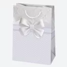Farbe Bow Weiße Papier Geschenktasche 23x32x11 cm