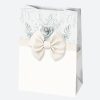 Farbe Bow Weiße Papier Geschenktasche 23x32x11 cm
