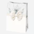 Farbe Bow Weiße Papier Geschenktasche 23x32x11 cm