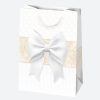 Farbe Bow Weiße Papier Geschenktasche 23x32x11 cm