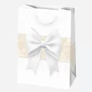 Farbe Bow Weiße Papier Geschenktasche 23x32x11 cm