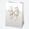 Farbe Bow Weiße Papier Geschenktasche 23x32x11 cm