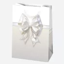 Farbe Bow Weiße Papier Geschenktasche 23x32x11 cm