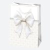 Farbe Bow Weiße Papier Geschenktasche 23x32x11 cm