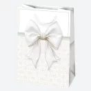 Farbe Bow Weiße Papier Geschenktasche 23x32x11 cm