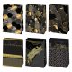 Farbe For You Schwarz Gold gemustertes Papiergeschenktasche 23x32x11 cm