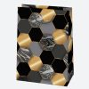 Farbe For You Schwarz Gold gemustertes Papiergeschenktasche 23x32x11 cm