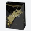 Farbe For You Schwarz Gold gemustertes Papiergeschenktasche 23x32x11 cm
