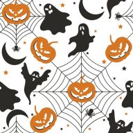 Halloween Scary Servietten 20er-Pack 25x25 cm
