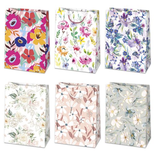 Farbe Blossom Blumen Papiergeschenktasche 23x32x11 cm