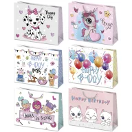   Geburtstag Sissy Happy Birthday Papiergeschenktasche, Geschenktasche 30x23x10 cm