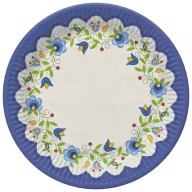 Farbe Folk Stickerei Pappteller 8er-Set, 22,7 cm