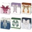 Farbe Bow Papier-Geschenktasche, 15,5x15,5x8 cm
