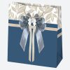 Farbe Bow Papier-Geschenktasche, 15,5x15,5x8 cm