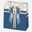 Farbe Bow Papier-Geschenktasche, 15,5x15,5x8 cm