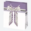Farbe Bow Papier-Geschenktasche, 15,5x15,5x8 cm