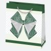 Farbe Bow Papier-Geschenktasche, 15,5x15,5x8 cm
