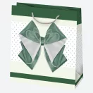 Farbe Bow Papier-Geschenktasche, 15,5x15,5x8 cm