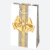 Farbe Bow Papier Geschenktasche 16x24x7 cm