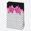 Farbe Bow Papier Geschenktasche 16x24x7 cm