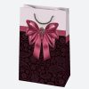 Farbe Bow Papier Geschenktasche 16x24x7 cm