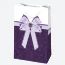 Farbe Bow Papier Geschenktasche 16x24x7 cm