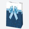 Farbe Bow Papier Geschenktasche 16x24x7 cm
