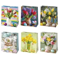   Ostern Vase Papier-Geschenktasche, Geschenkbeutel 19x23x10,5 cm