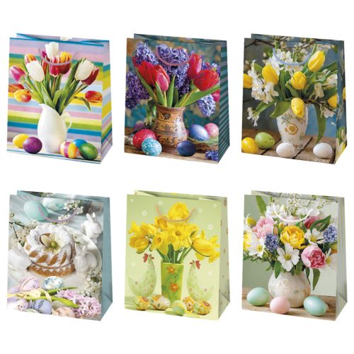 Ostern Vase Papier-Geschenktasche, Geschenkbeutel 19x23x10,5 cm