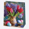 Ostern Vase Papier-Geschenktasche, Geschenkbeutel 19x23x10,5 cm