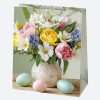 Ostern Vase Papier-Geschenktasche, Geschenkbeutel 19x23x10,5 cm