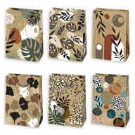 Farbe Natural Gemusterte Papier-Geschenktasche 23x32x11 cm