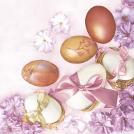 Ostern Elegant Pink Serviette 20 Stk 33x33 cm