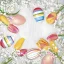 Ostern Striped Eggs Serviette 20 Stk. 33x33 cm