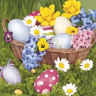Ostern Vivid Basket Serviette 20er Pack 33x33 cm