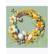 Ostern Vintage Wreath Serviette 20 Stk 33x33 cm