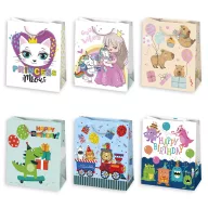 Farbe Cute Kids Papiergeschenktasche 19x23x10,5 cm