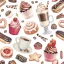 Lebensmittel Coffee and Sweets Dessertserviette 20 Stk 33x33 cm