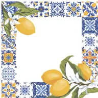 Früchte Branches Zitronen Serviette 20 Stk 33x33 cm