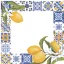 Früchte Branches Zitronen Serviette 20 Stk 33x33 cm