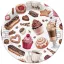 Lebensmittel Coffee and Sweets Dessert-Pappteller 8 Stk 18 cm