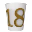 Geburtstag Gold Motifs Happy Birthday 18 Papierbecher 8 Stk 250 ml